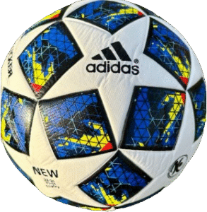 Pelota Adidas champions N°5 – azul - amarillo - rojoy - Negro – Pique completo